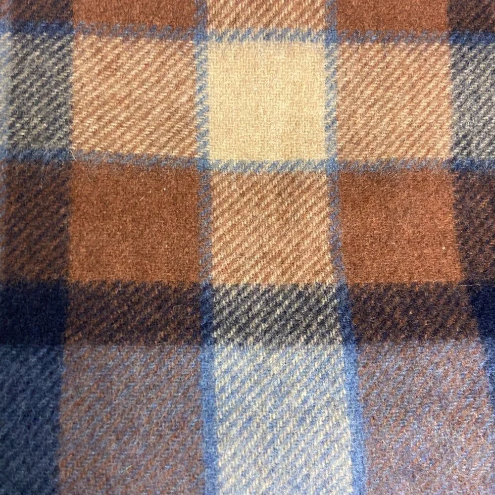 Vintage Wool Plaid Scarf West Germany
